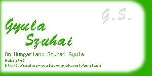 gyula szuhai business card